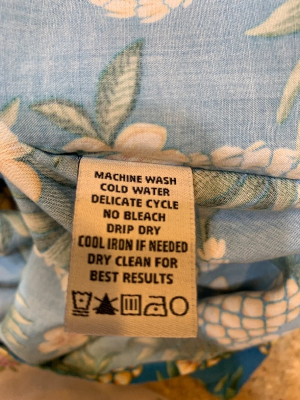 Reyn Spooner Womens Beach Swimsuit Coverup XL Blue Pineapple Print Tassel Tie - Picture 14 of 15